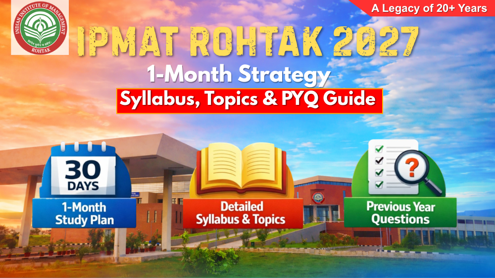 IPMAT Rohtak 2027: 1-Month Strategy, Syllabus, Topics & PYQ Guide
